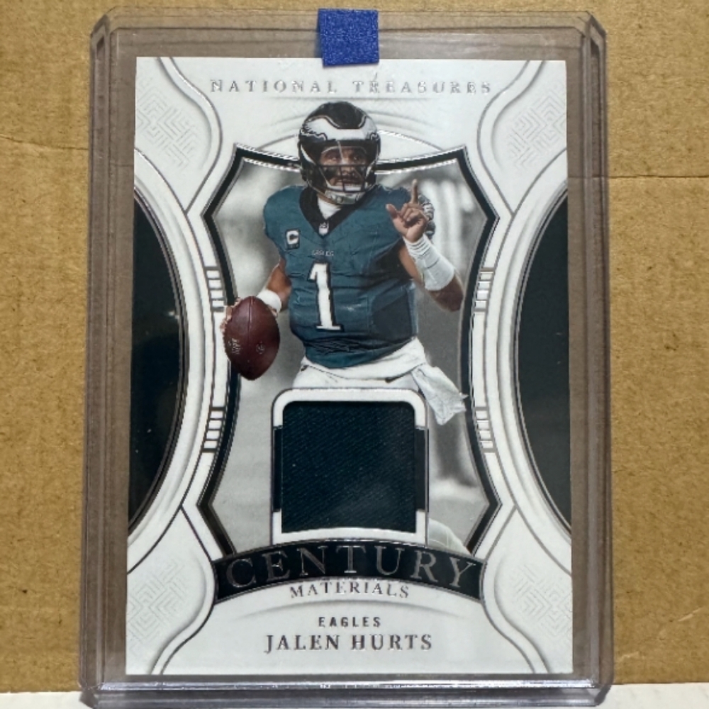 🏈🏆Jalen Hurts "National Treasures Century Materials - 99/99 Insert" Card🏆🏈
